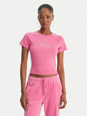 Juicy Couture Juicy Couture Majica Baby JCWCT126317 Roza Slim Fit