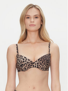 Hunkemöller Hunkemöller Верх від купальника Animalia 301859 Коричневий