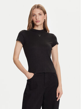 Guess Guess Póló W5BP07 KCGM2 Fekete Slim Fit