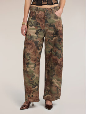 Motivi Motivi Pantaloni di tessuto P0BSQ005255N0Z5 Verde Over Fit