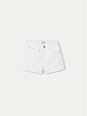 Mayoral Mayoral Шорти от плат 6269 Бял Regular Fit