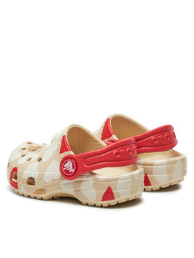 Crocs Natikači Classic Heart Print Clog T 206832 Bež