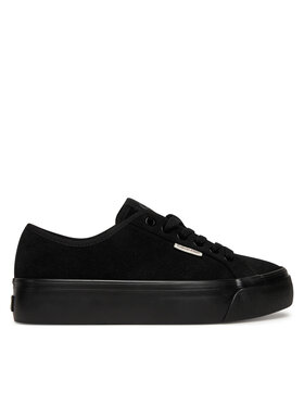 Calvin Klein Calvin Klein Сникърси Vulc Flatf Lace Up Sue/Wl Ck YW0YW02000 Черен