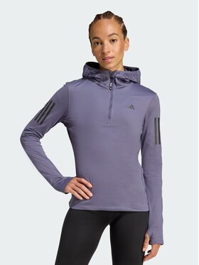 adidas adidas Bluza techniczna Own The Run Winterized Fioletowy Slim Fit
