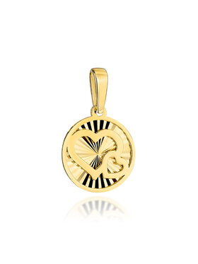 Fugart Fugart Naszyjnik Zawieszka złota diamentowane splecione serca FUG6-37-Z00529-2 Złoty