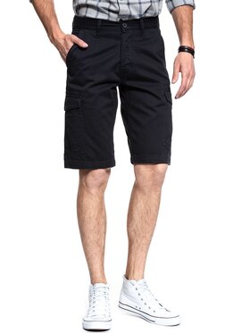 Wrangler Wrangler Szorty jeansowe CARGO SHORTS Niebieski Regular Fit