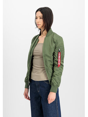 Alpha Industries Alpha Industries Kurtka bomber MA-1 TT Light Bomber Jacket Women Zielony Slim Fit