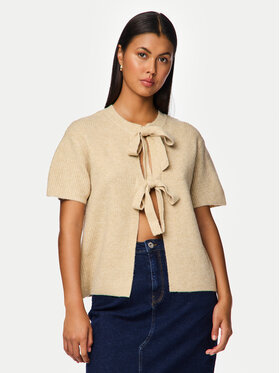 Pieces Pieces Cardigan 17156681 Bej Regular Fit