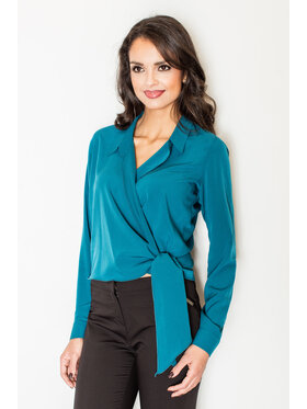 FIGL FIGL Bluzka M432 Niebieski Regular Fit