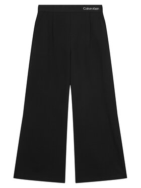 Calvin Klein Jeans Calvin Klein Jeans Bavlnené nohavice Logo Tape IG0IG03091 Čierna Wide Leg