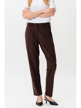 TeeShoppen TeeShoppen Spodnie garniturowe 'Perform Collection' Brązowy Regular Fit