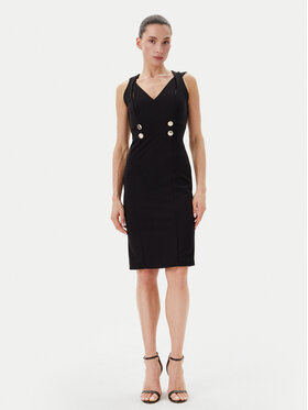 Rinascimento Rinascimento Koktejlové šaty CFC0019924002 Čierna Regular Fit