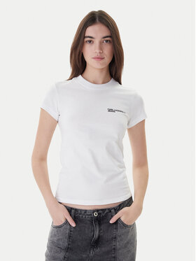 Karl Lagerfeld Jeans Karl Lagerfeld Jeans T-Shirt A1W17004 Bílá Slim Fit