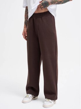 Machinist Machinist Spodnie dresowe Spodnie Dresowe Super Baggy Męskie Ciemne Brązowe Machinist Basic XL Brązowy Baggy Fit