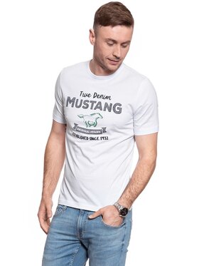 Mustang Mustang T-Shirt ALEX C FRONT AW Biały Regular Fit