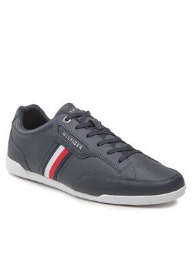 Tommy Hilfiger Tommy Hilfiger Sneakersy Classic Lo Cupsole Leather FM0FM04277 Granatowy