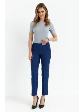 Makover Makover Spodnie damskie K055 Granatowy Regular Fit