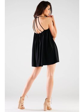 Awama Awama Sukienka letnia A427 Czarny Basic Fit