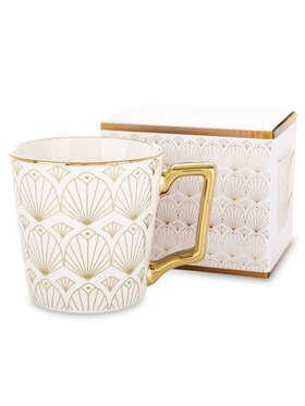MIAhome MIAhome Kubek porcelanowy RANGO cienki wzór SLIM Biały