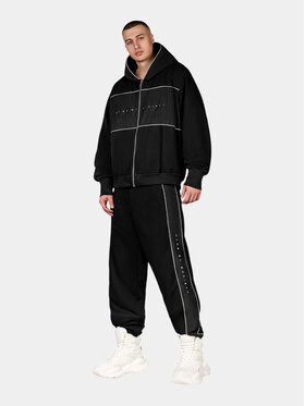 MADE BY SOCIETY MADE BY SOCIETY Spodnie materiałowe Pantaloni Nomad Rust - P17149 Czarny Basic Fit