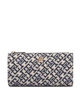 Tommy Hilfiger Tommy Hilfiger Peňaženka Th Icon Long Bifold Jacquard AW0AW19003 Modrá