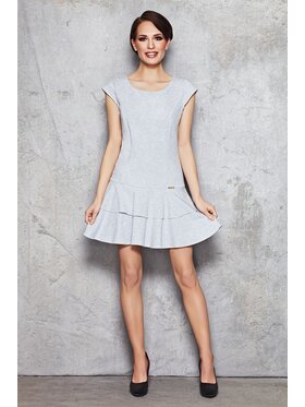 Infinite You Infinite You Sukienka letnia M042 Szary Basic Fit