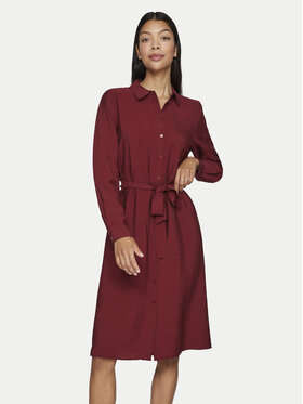 Vila Vila Hemdkleid Domira 14095932 Dunkelrot Regular Fit