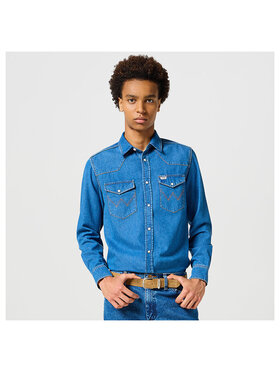 Wrangler Wrangler Koszula WESTERN SHIRT Niebieski Regular Fit