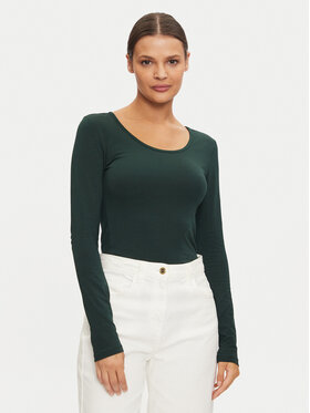 ONLY ONLY Bluzka 15204712 Zielony Stretch Fit