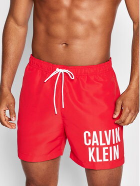 Calvin Klein Swimwear Calvin Klein Swimwear Szorty kąpielowe KM0KM00701 Czerwony Regular Fit