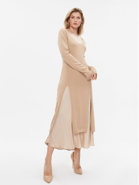TWINSET TWINSET Trikotāžas kleita 232TP3210232TP3210 Bēšs Regular Fit