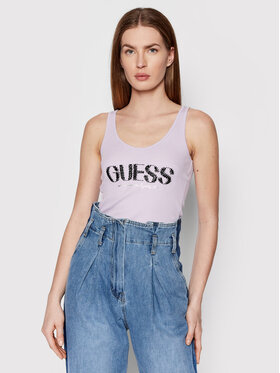 Guess Guess Top Atena W2GP09 K1811 Fioletowy Slim Fit
