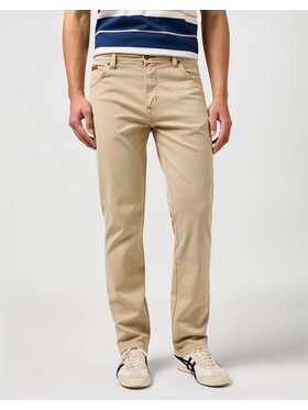 Wrangler Wrangler Spodnie materiałowe TEXAS Brązowy Regular Fit