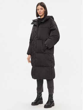 Tommy Jeans Tommy Jeans Winterjacke Satin DW0DW16587 Schwarz Regular Fit
