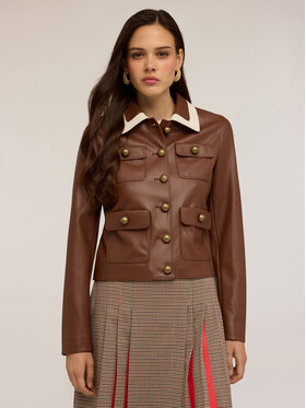 Motivi Motivi Giacca in similpelle R331Q001054N022 Marrone Regular Fit