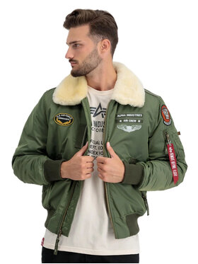 Alpha Industries Alpha Industries Kurtka bomber AI.198113-01-L Zielony Slim Fit