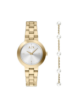 Armani Exchange Armani Exchange Zestaw zegarek i bransoletka Jackie  AX7185SET Złoty