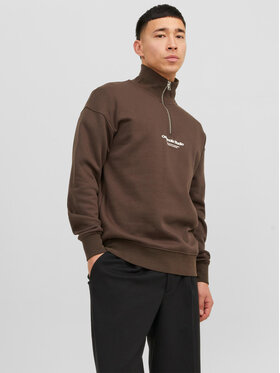 Jack & Jones Jack & Jones Суитшърт Vesterbro 12241777 Кафяв Relaxed Fit