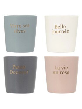 MIAhome MIAhome Komplet filiżanek 4 szt. do espresso Belle Journée 100 ml Kolorowy