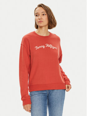 Tommy Hilfiger Tommy Hilfiger Bluză Modern Script WW0WW42615 Roșu Regular Fit