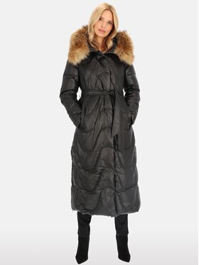 Perso Perso Zimní kabát BLH241005FR Černá Regular Fit
