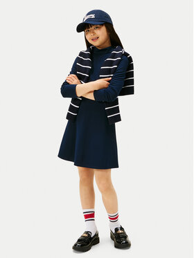 Tommy Hilfiger Tommy Hilfiger Sukienka codzienna Essential Skater KG0KG08790 S Granatowy Regular Fit