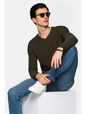 Lancerto Lancerto Sweter Xander Zielony Regular Fit