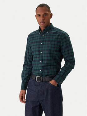 Tommy Hilfiger Tommy Hilfiger Marškiniai MW0MW41493 Žalia Regular Fit