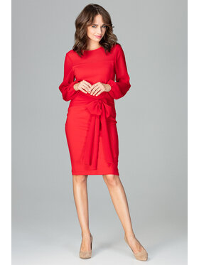 Lenitif Lenitif Vestito K494 Rosso Regular Fit
