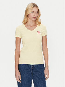 Guess Guess Тишърт W2YI45 J1314 Жълт Slim Fit