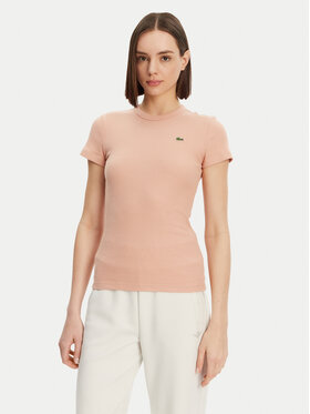 Lacoste Lacoste Футболка TF5538 Оранжевий Slim Fit