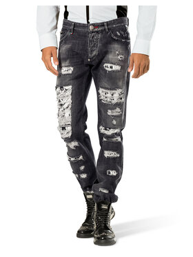 PHILIPP PLEIN PHILIPP PLEIN Džínsy 30791 Čierna Straight Fit