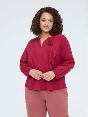Fiorella Rubino Fiorella Rubino Bluzka 2051T002434N016 Bordowy A-Line Fit