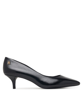Tommy Hilfiger Tommy Hilfiger Décolleté Kitten Heel Court Leather Shoe FW0FW09526 Nero